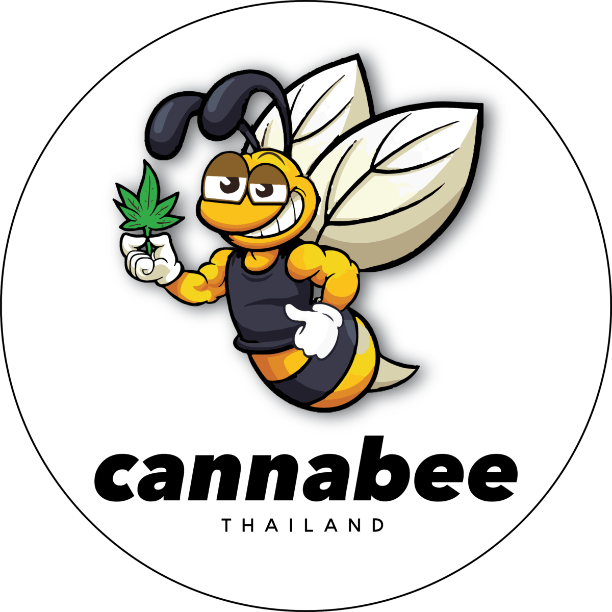 cannabee bee circle logo